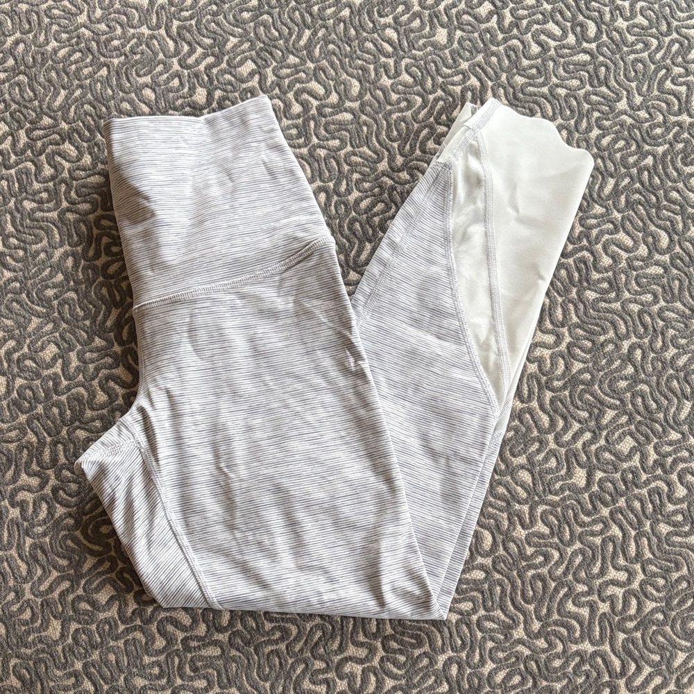 Lululemon Athletica Gray Striped Leggings